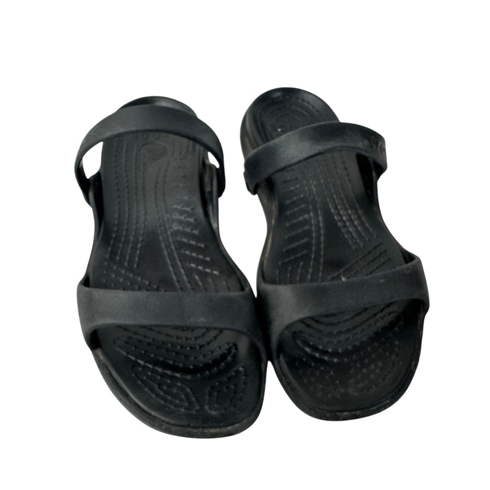 Crocs Cleo Classic Slide Sandals Black Two Strap Comfort Summer Size  10